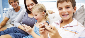 family cell phone plane
