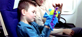 Entertaining children on long haul flights